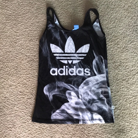 adidas white smoke tank top